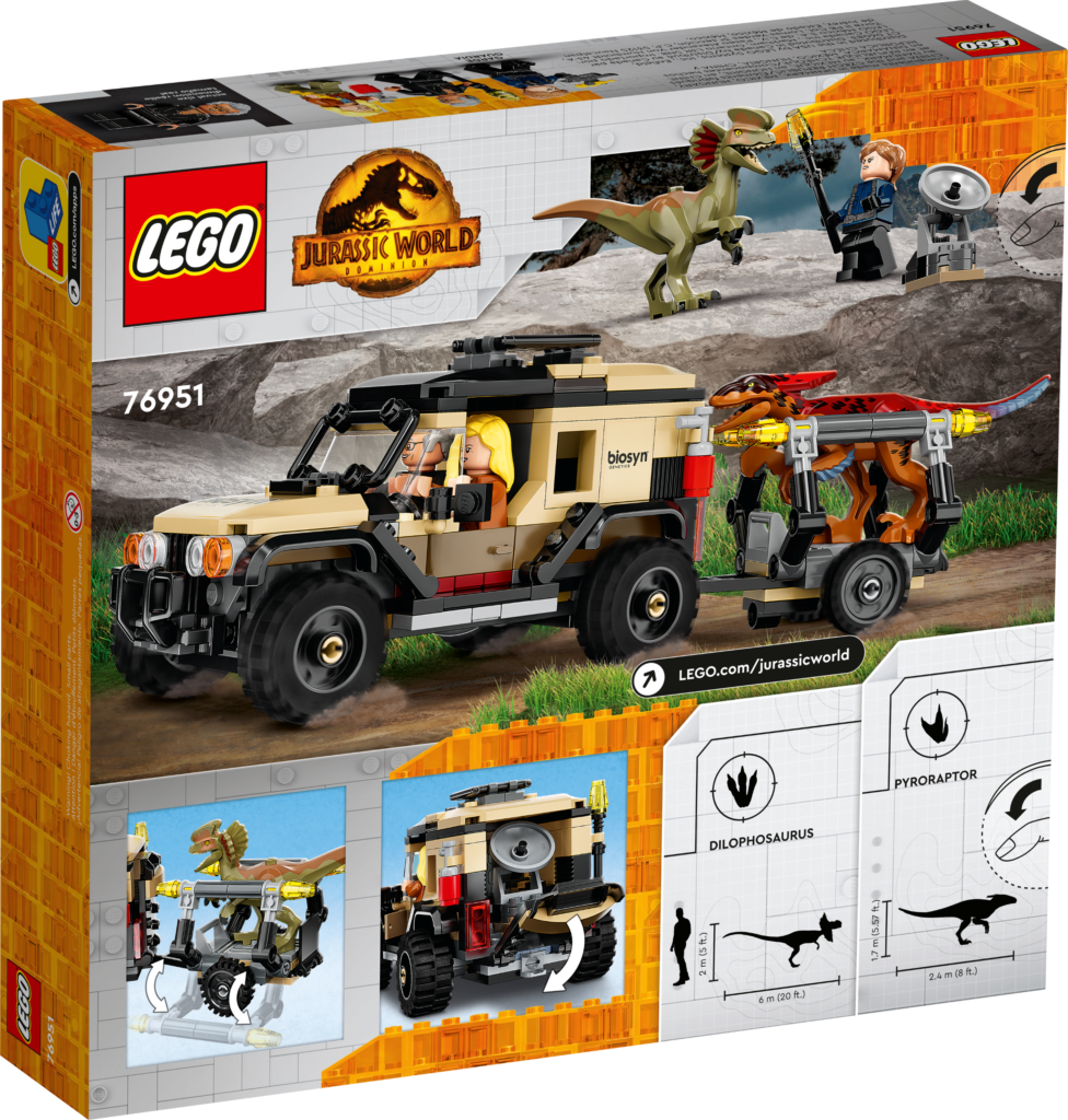LEGO Jurassic World 76951 Pyroraptor Dilophosaurus Transport 6