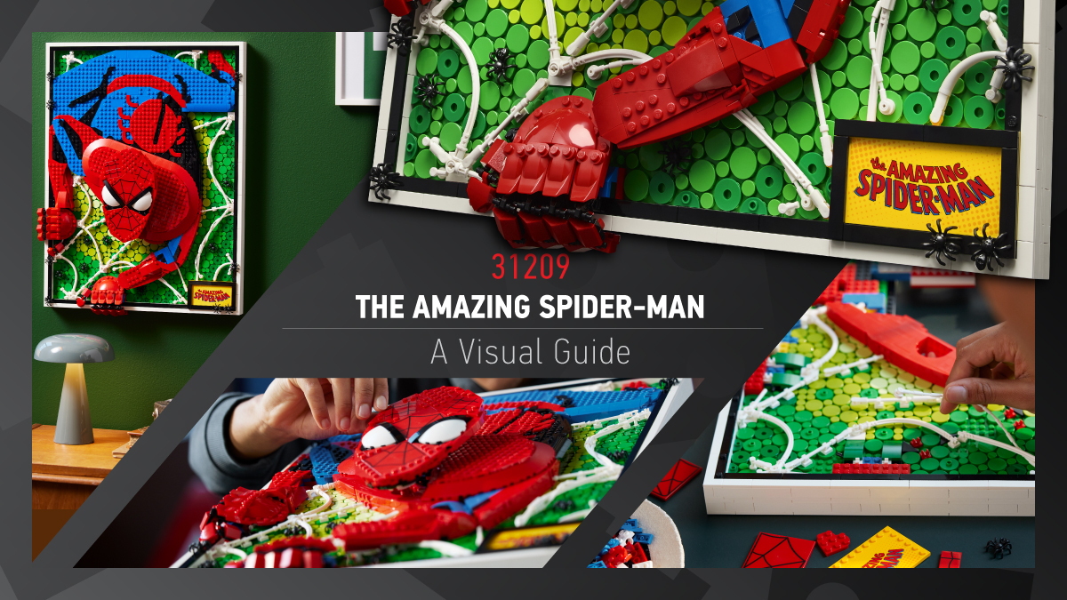 LEGO Art 31209 The Amazing Spider-Man visual tour and gallery