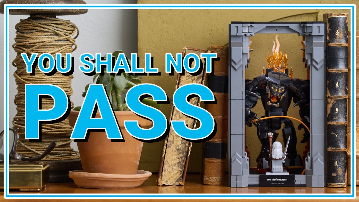 LEGO The Lord of the Rings: Balrog Book Nook looks empty