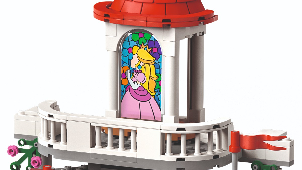 LEGO Super Mario 71408 Princess Peachs Castle stained glass window