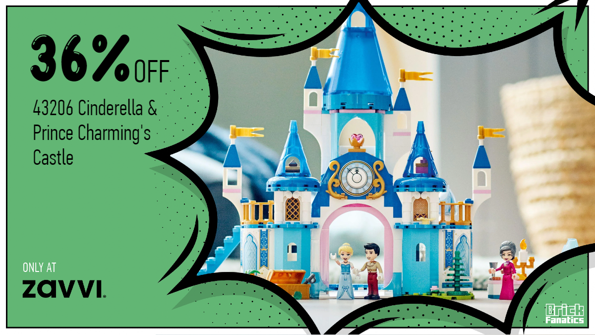 Grab a massive 36% off LEGO Disney 43206 Cinderella & Prince Charming's Castle 