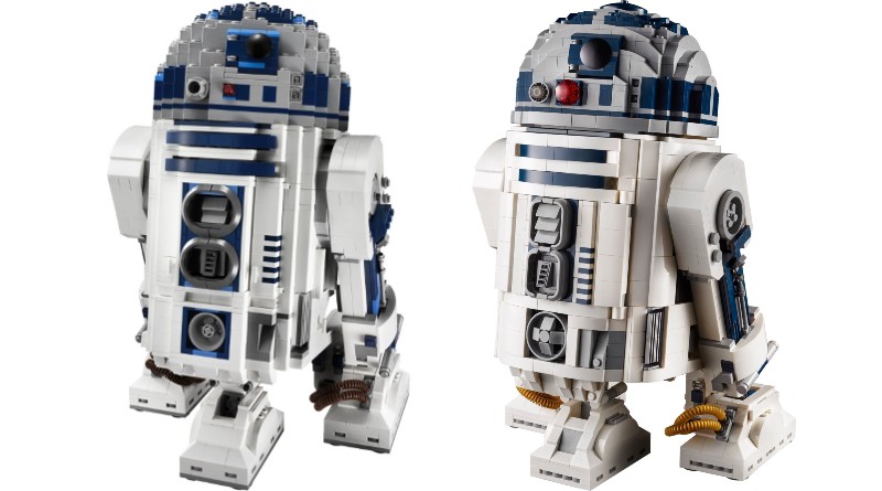 Comparing classic and new LEGO Star Wars UCS R2-D2s