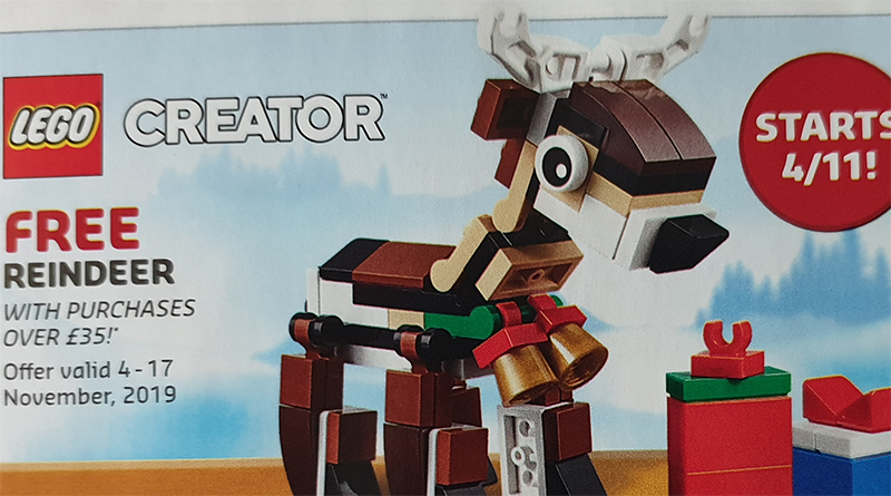 LEGO Creator free 40434 Reindeer polybag promotion coming up