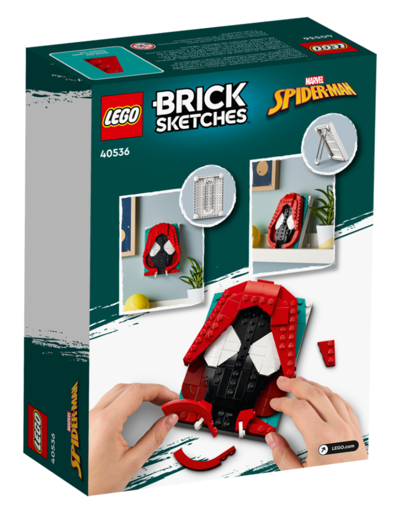 LEGO Marvel Brick Sketches 40536 Miles Morales box back