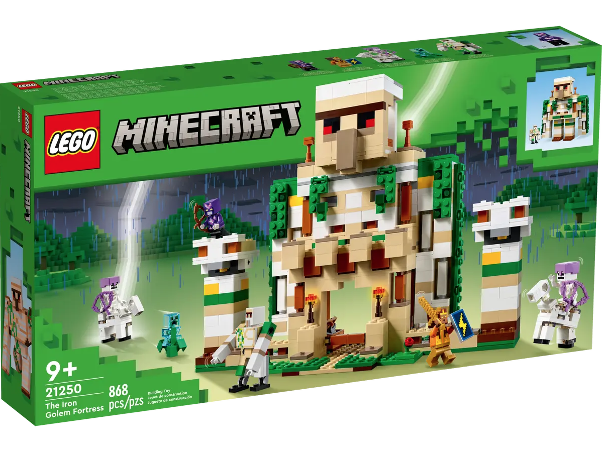 LEGO Minecraft 21250 The Iron Golem Fortress box front