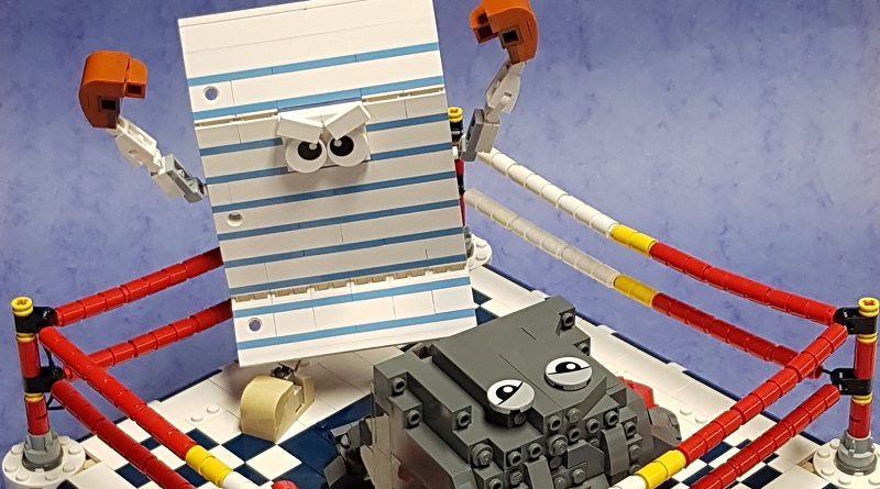 Brick Pic of the Day: Paper beats rock