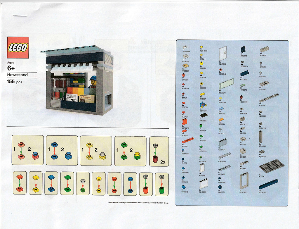 LEGO Newsstand Instructions 1