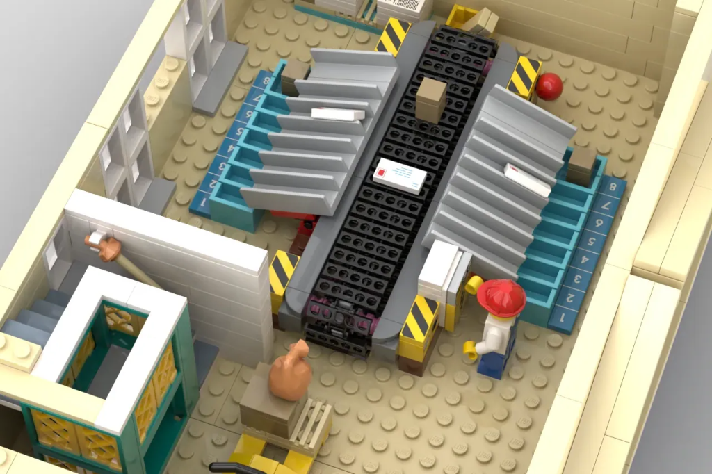 LEGO Ideas Modular Post Office in Neoclassical Style 14 1024x682