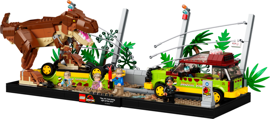 LEGO 76956 Jurassic Park T.Rex Breakout contents 1024x452
