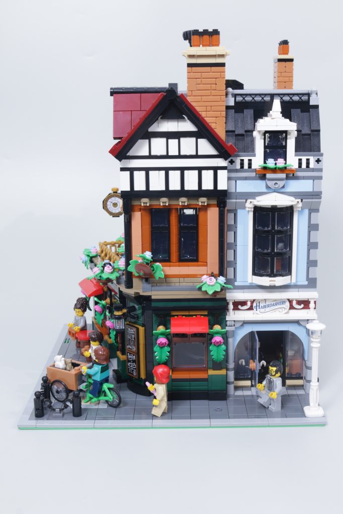 LEGO Icons 10350 Tudor Corner second review plus comparison with 10251 Brick Bank and 10270 Bookshop 56 683x1024