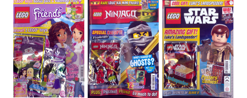 LEGO Feb magazine covers