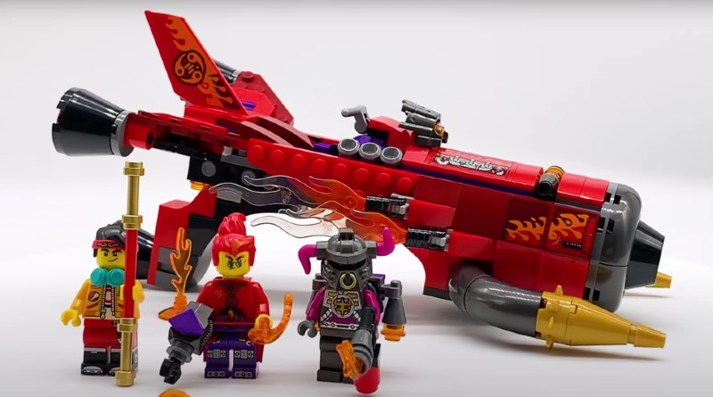 Catch a better look at LEGO Monkie Kid 80019 Red Son's Inferno Jet
