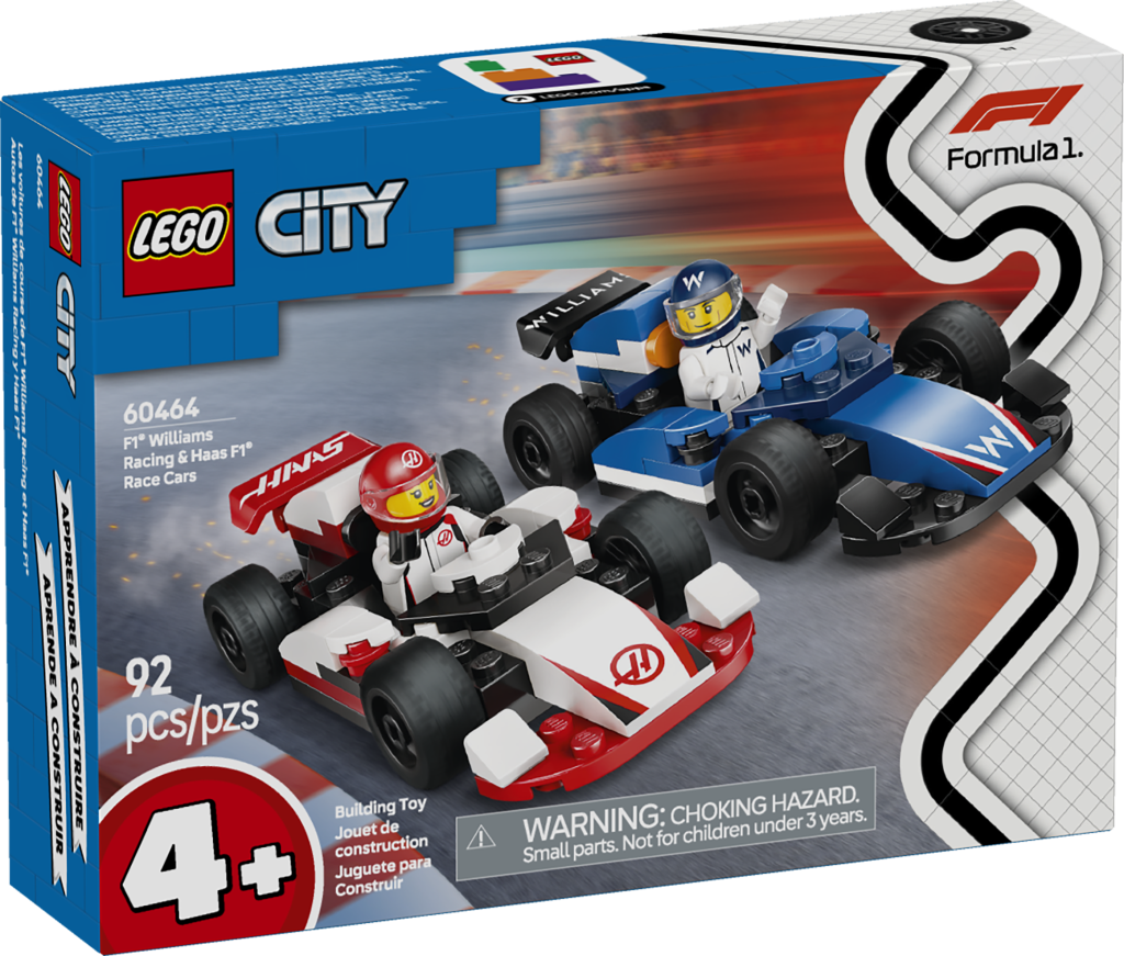 LEGO City 60464 F1 Williams Racing Haas F1 Race Cars box front 1024x871