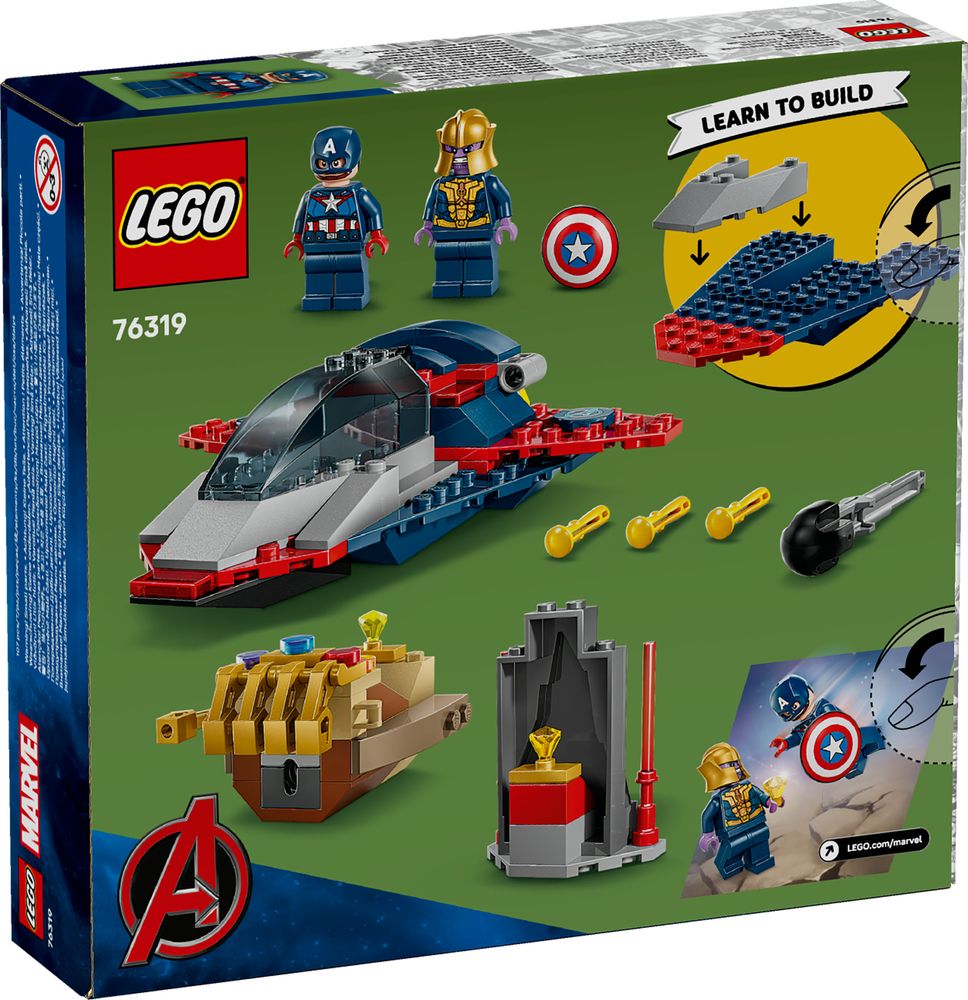 LEGO Marvel 76319 Captain America vs. Thanos box back