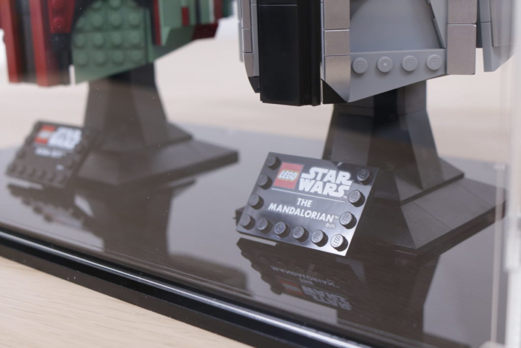 LEGO Star Wars Mandalorian Stormtrooper Scout Trooper Luke Skywalker Red Five Darth Vader Boba Fett Helmet Wicked Brick Display Case individual dual triple wall mounted 4 1024x683