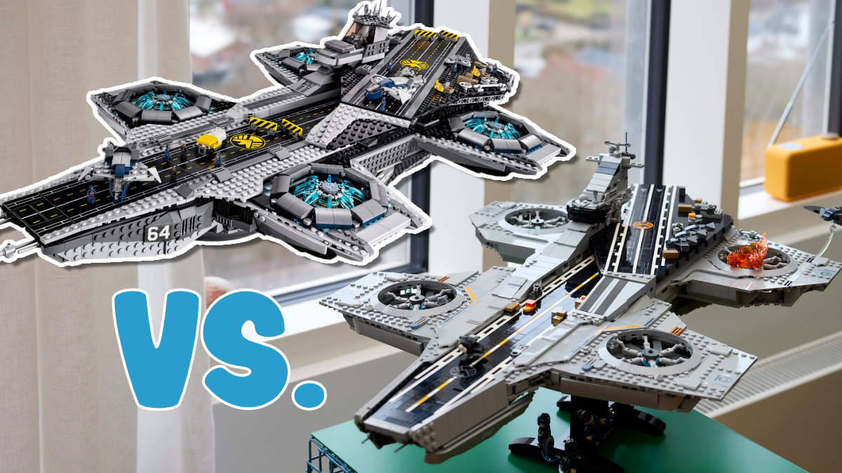 Comparing LEGO Marvel’s giant Helicarriers: 2015 vs. 2026