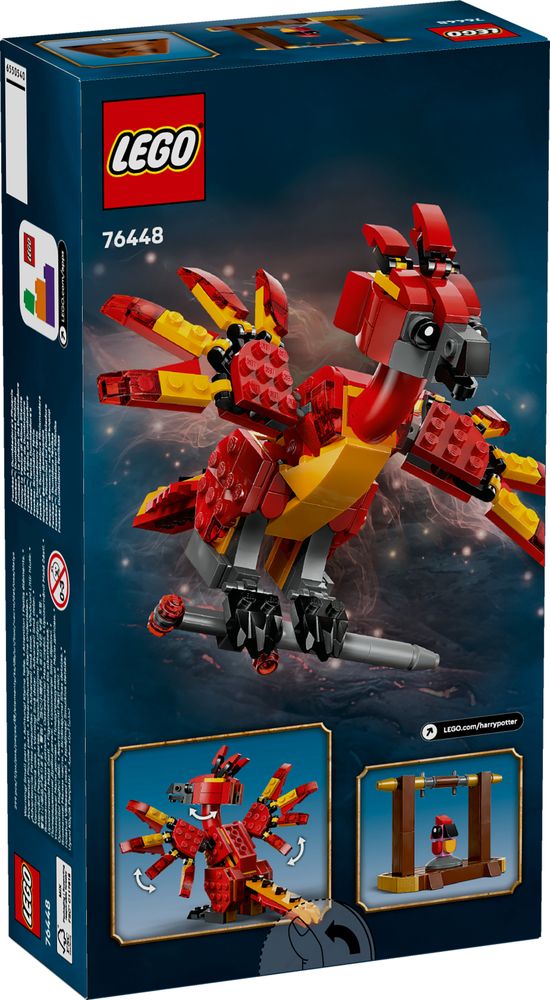 LEGO Harry Potter Fawkes Dumbledores Phoenix box back