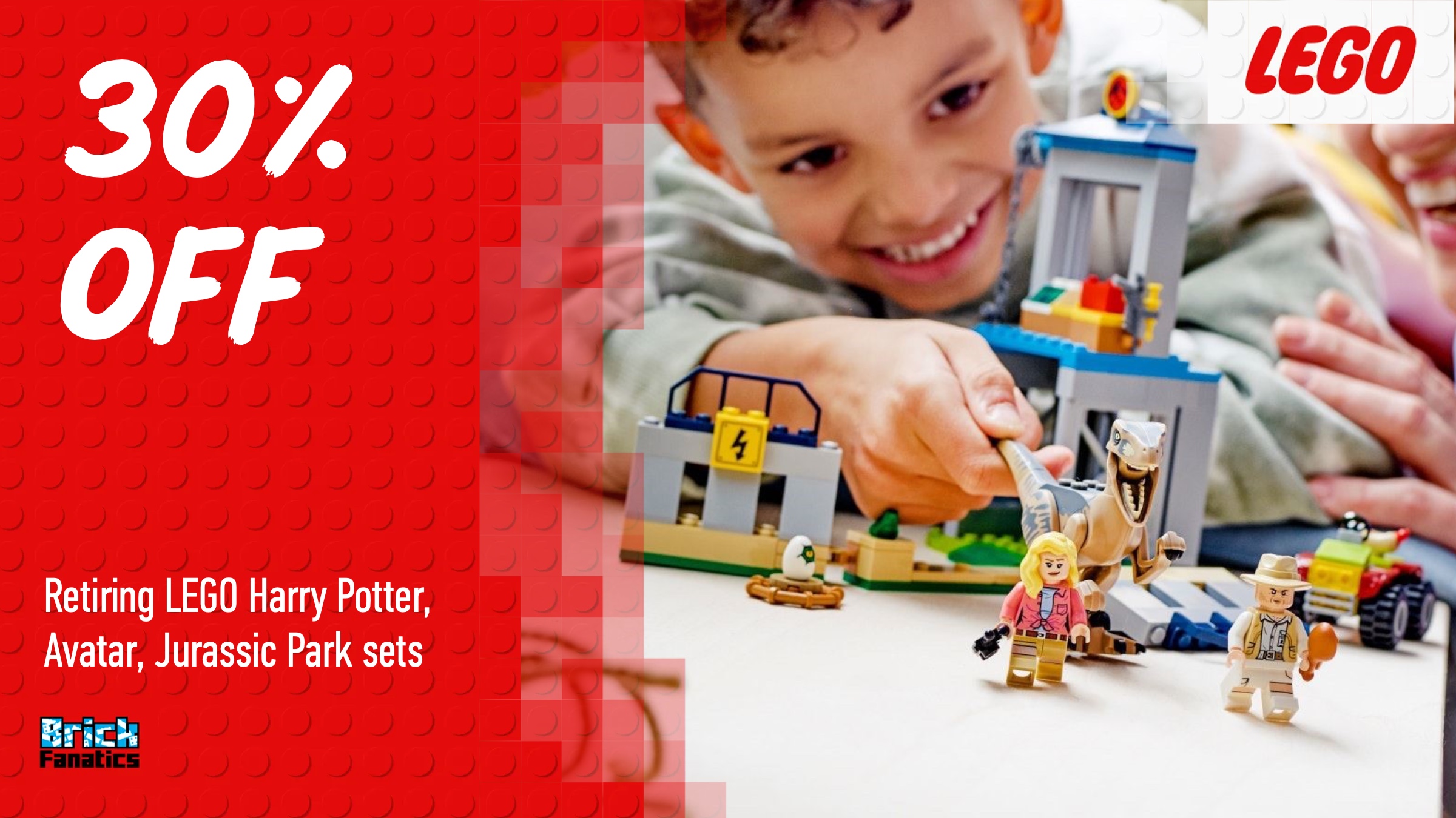 Last-chance LEGO sale: 30% off Harry Potter, Avatar, Jurassic Park sets retiring next month