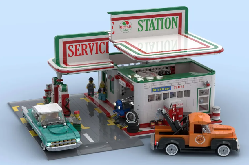 LEGO Ideas The Vintage Service Station 6