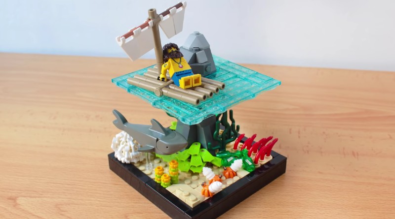 Sail away with this fan-made LEGO Collectible Minifigures Series 21 vignette