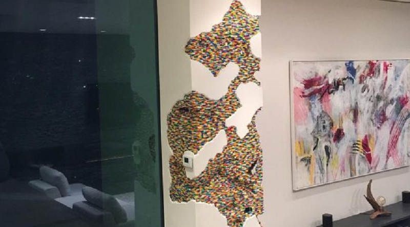 Zedd shows off impressive LEGO art installation