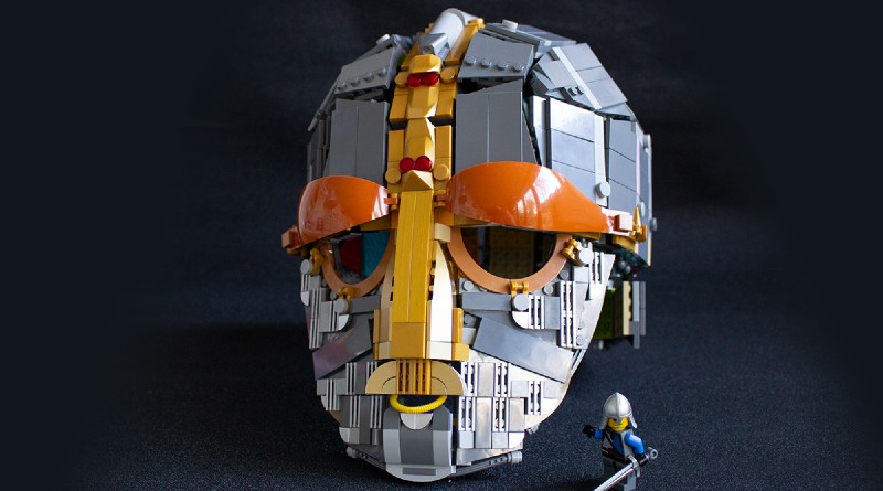 Protect your head with this life-sized LEGO Sutton Hoo medieval helmet