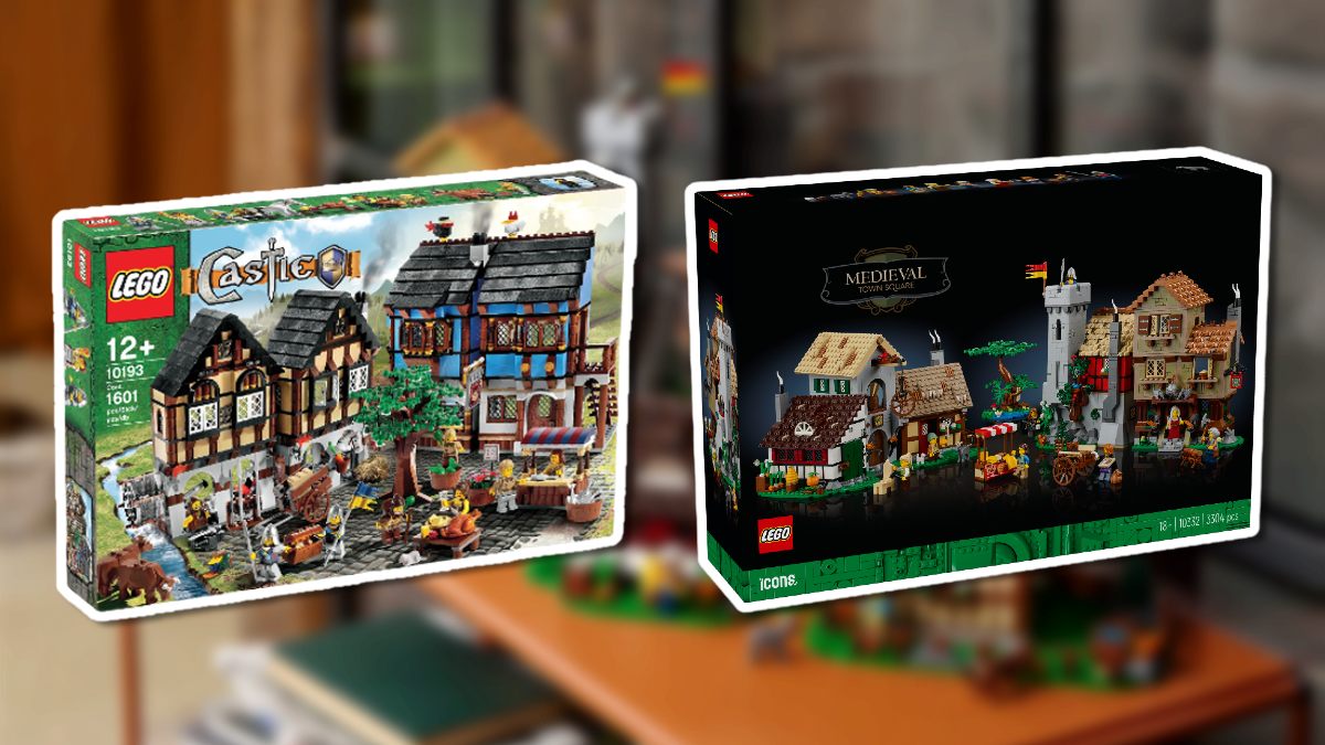 Comparing LEGO 10332 Medieval Town Square to its spiritual predecessor