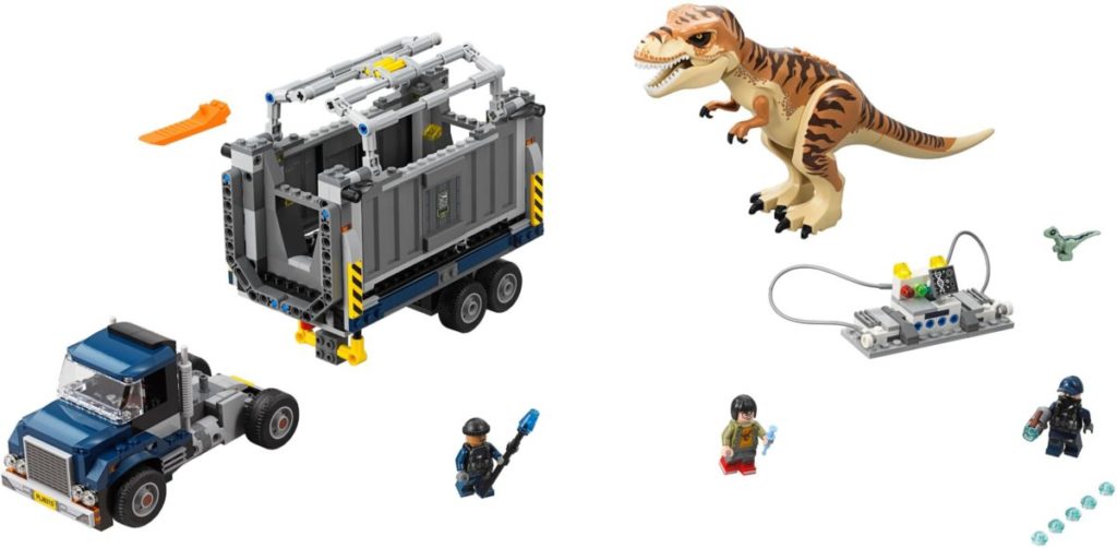 75933 T. rex Transport Jurassic World 1024x502