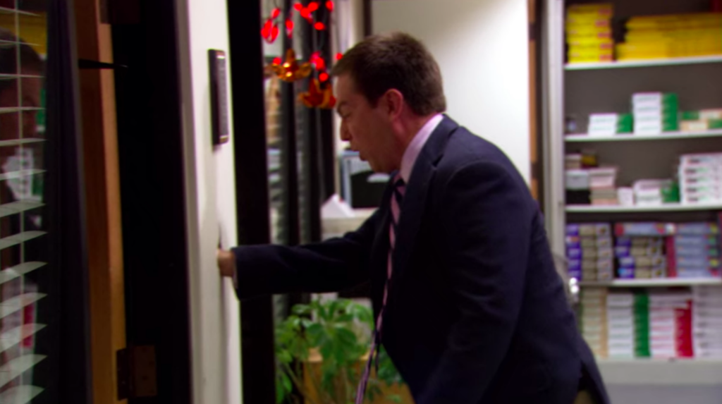 The Office Andy punches hole in wall 1024x573