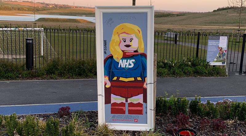 LEGO mural depicts heroic NHS workers