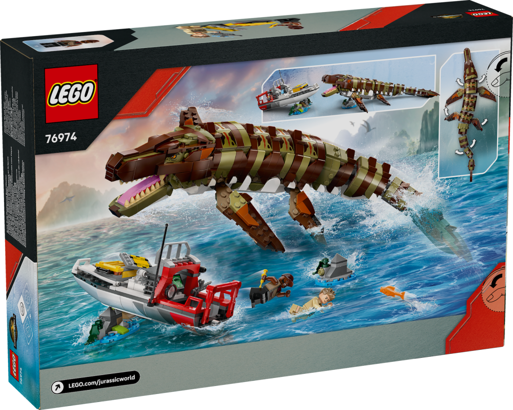 LEGO Jurassic World 76974 Brick Built Mosasaurus Boat Mission 2 1024x818