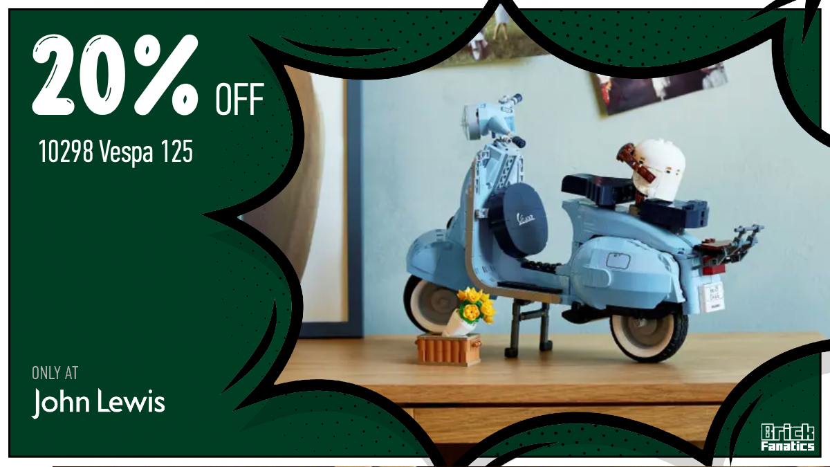 Ride away with an £18 saving on LEGO Icons 10298 Vespa 125 at John Lewis