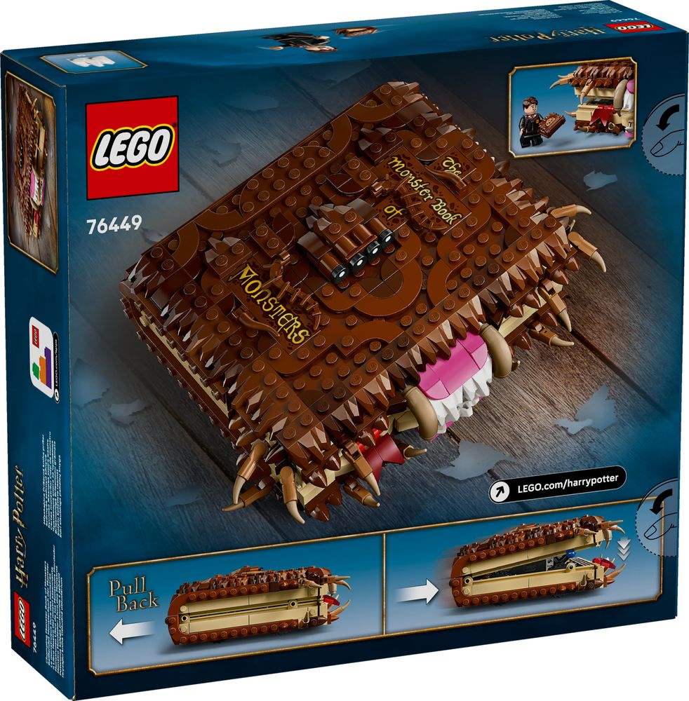LEGO Harry Potter Chomping Monster Book of Monsters box back