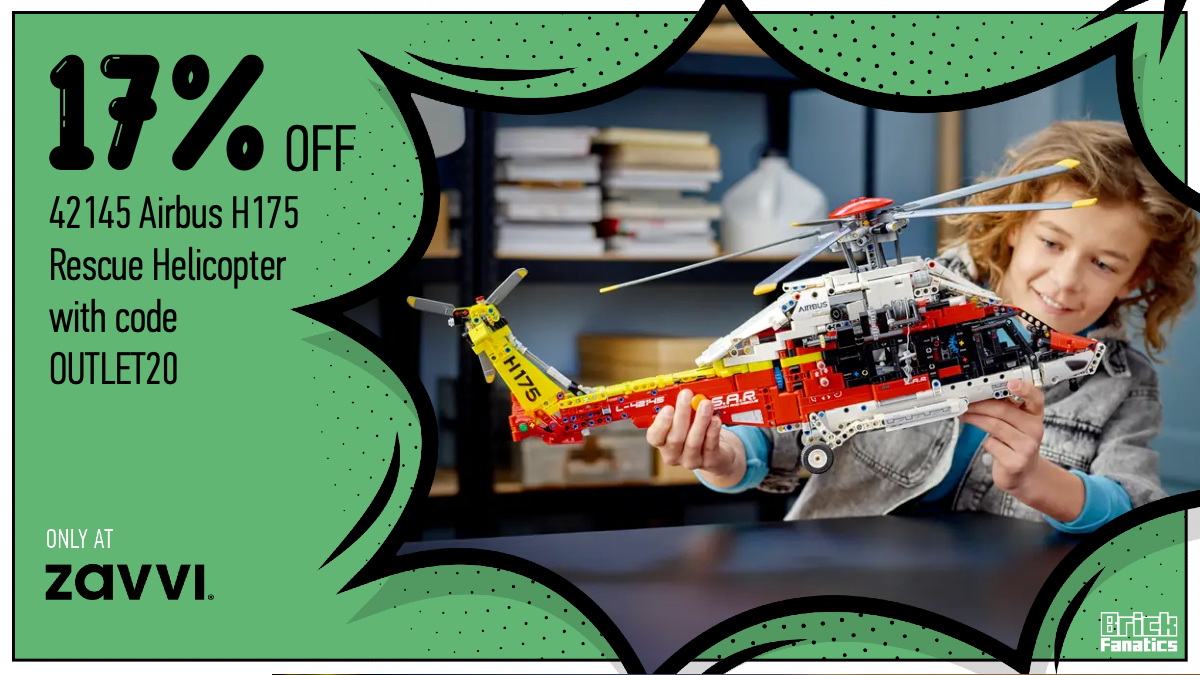 Use this code to get 17% off LEGO Technic 42145 Airbus H175 Rescue Helicopter