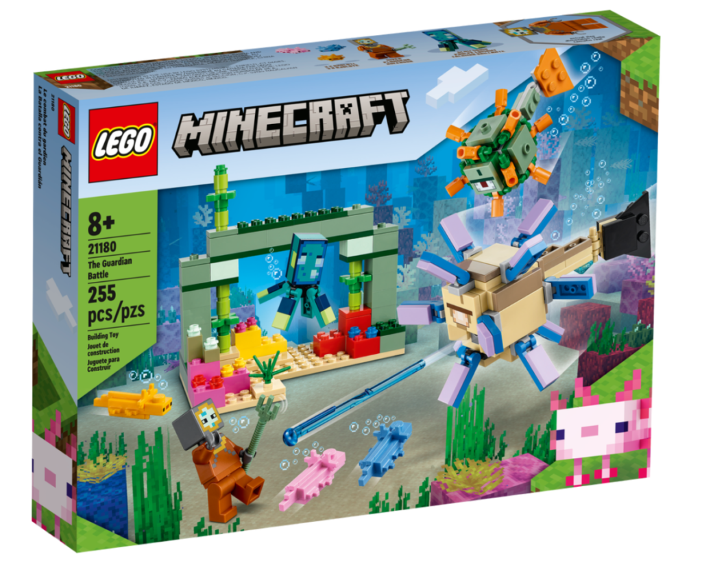 LEGO Minecraft 21180 The Guardian Battle box 1024x837