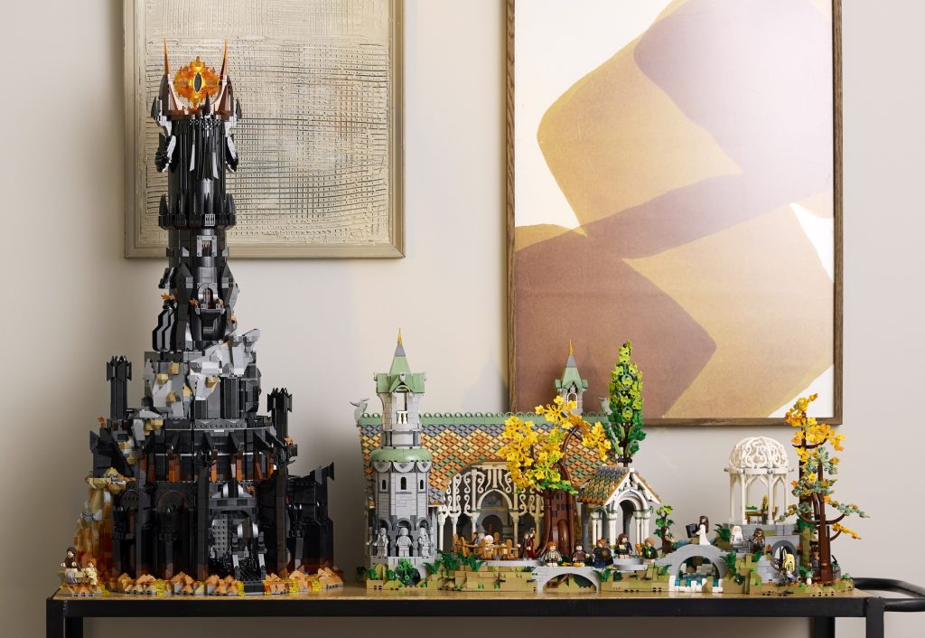 LEGO Icons 10333 The Lord of the Rings Barad dur 10316 The Lord of the Rings Rivendell comparison  1024x706