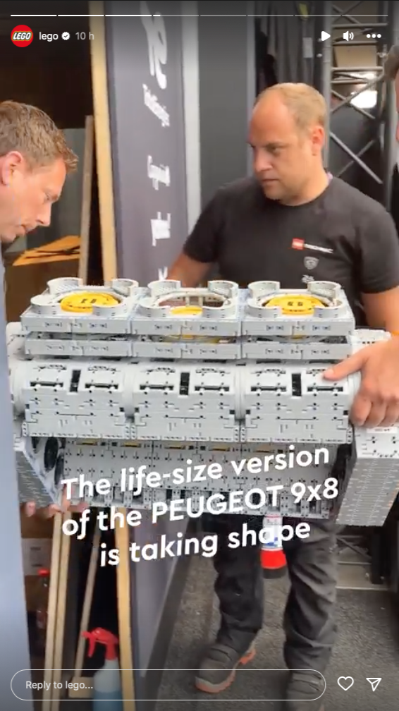 LEGO Group Le Mans Peugeot building challenge Instagram 2