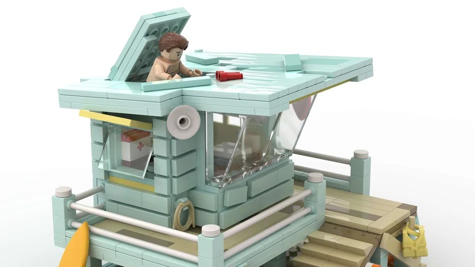 LEGO Ideas lifeguard shack open 2