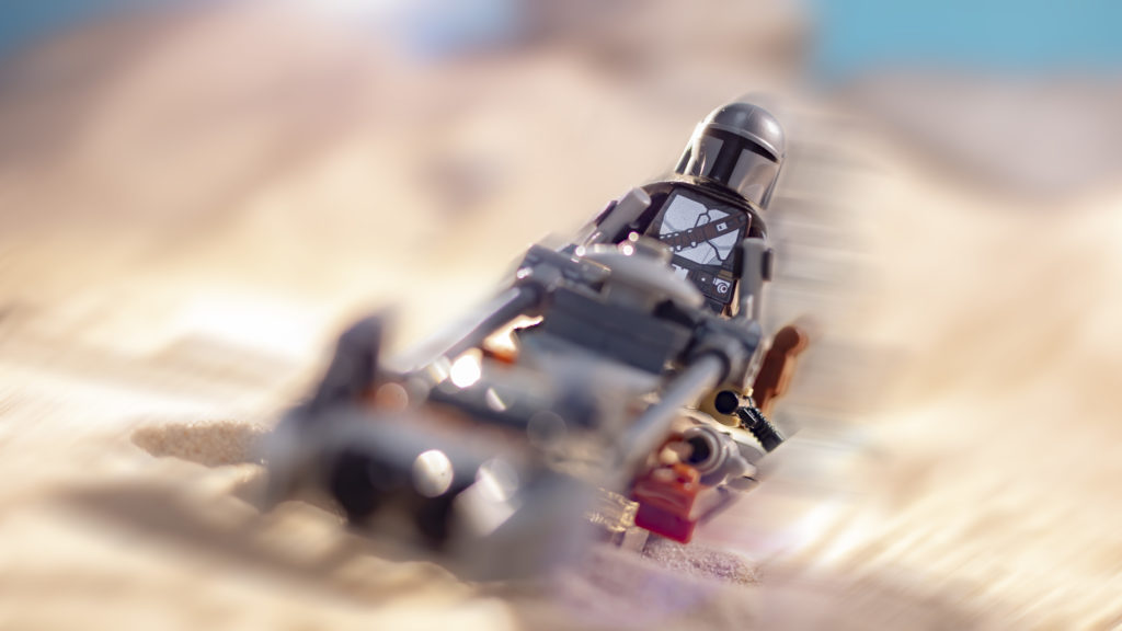 mando on speeder