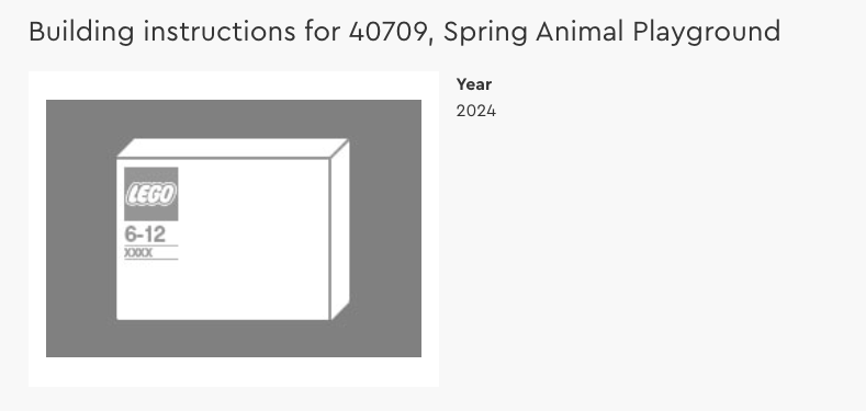 LEGO 40709 Spring Animal Playground GWP