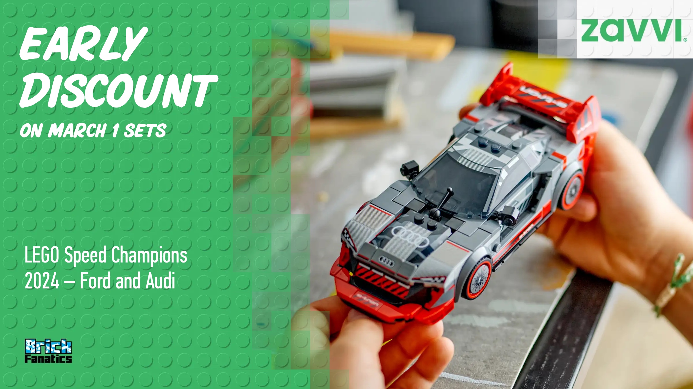 Lights up and away with early discount on upcoming LEGO Speed Champions sets