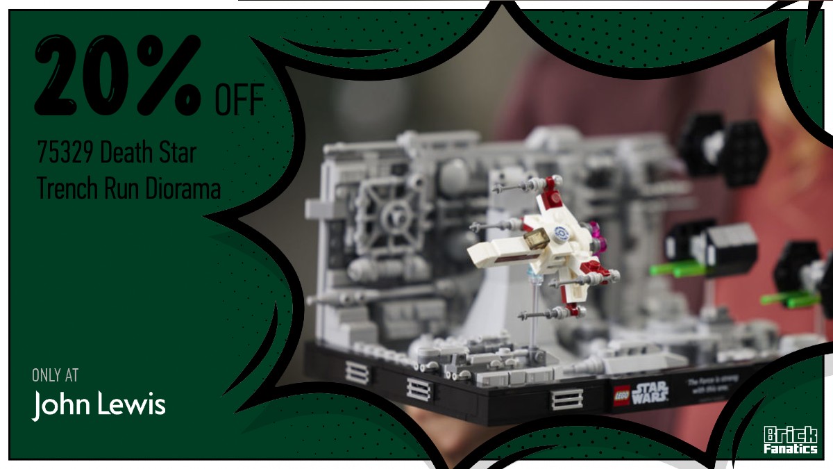 Build your collection of LEGO Star Wars dioramas with 20% off 75329 Death Star Trench Run Diorama