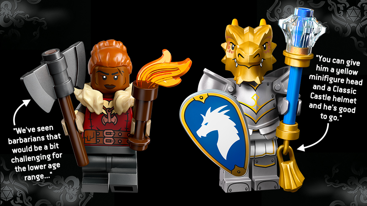 LEGO D&D designer secrets: Barbarian Dwarf and Dragonborn Paladin