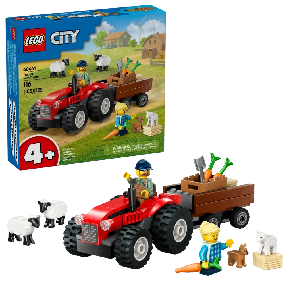 LEGO City 60461 Red Farm Tractor with Trailer Sheep  1024x1024