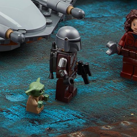 LEGO Star Wars 75325 The Mandalorians N 1 Starfighter Din Djarin head