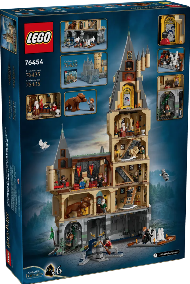 LEGO Harry Potter 76454 Hogwarts Castle The Main Tower box back