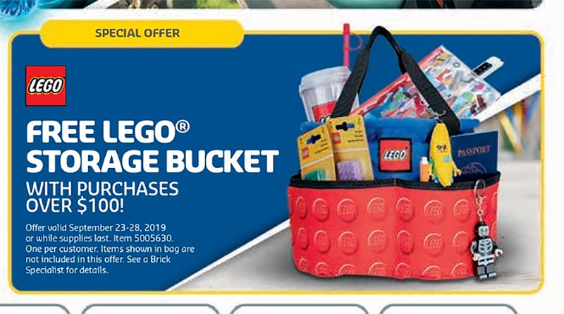 LEGO 5005630 Storage Bucket promotion coming in September